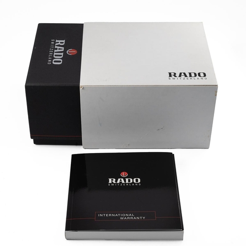 35 - Black ceramic and titanium Rado Diastar wristwatch, with Rado guarantee card, card holder and receip... 