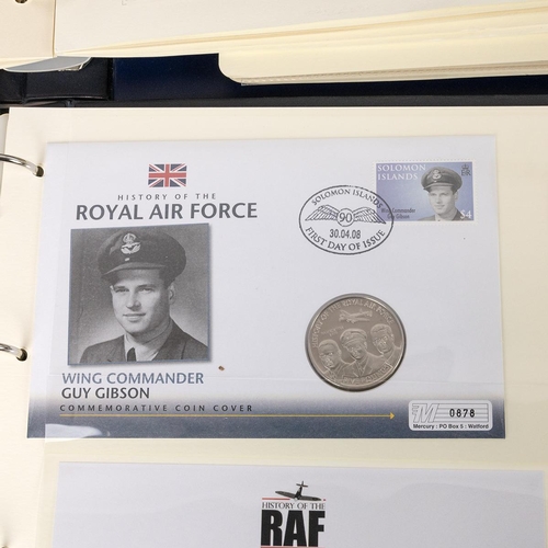 109 - A comprehensive Collection of Commemorative Stamps & Coins mounted in collectors albums. To incl... 