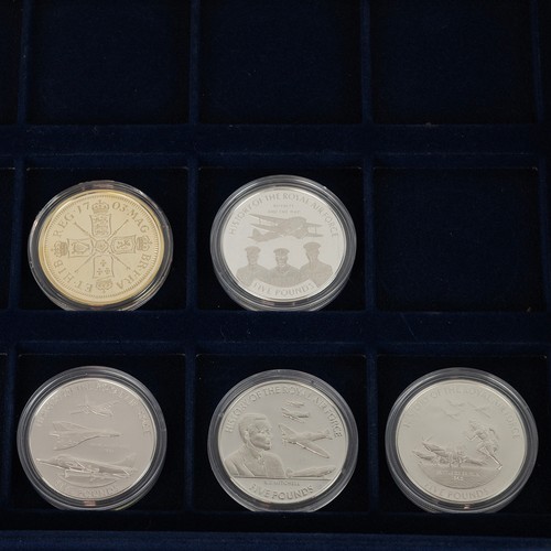 110 - Collection of silver commemorative Westminster coins along with various cupro crowns.