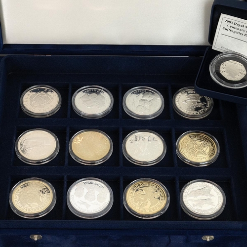 111 - Royal Mint Silver Proof Coins cased and an assortment of cased collectors coins including 'History o... 