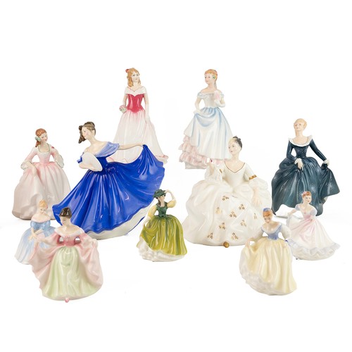 167 - Royal Doulton figurines to include: HN3419 'Angela' 1991 Limited Edition; HN2334 'Fragrance'; HN2791... 