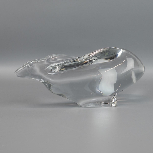 222 - Robert Rigot for Baccarat glass hare, signed 'Baccarat R RIGOT' and with etched maker's mark. H 12.5... 