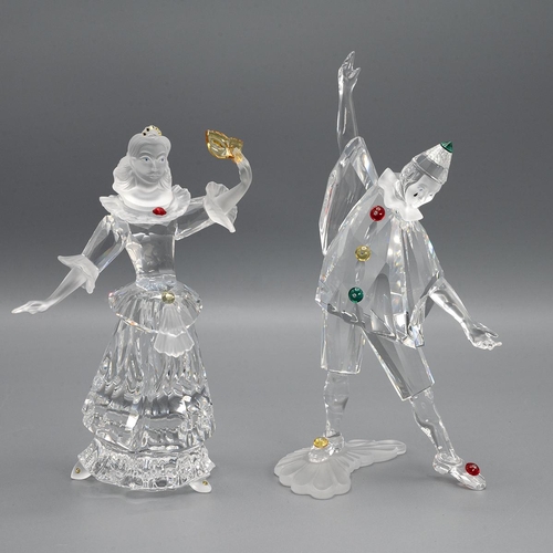 233 - Swarovski Annual Editions 1999 and 2000: 'Masquerade' Pierot and Columbine. Both boxed. (2)