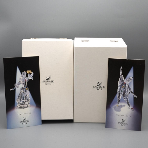 233 - Swarovski Annual Editions 1999 and 2000: 'Masquerade' Pierot and Columbine. Both boxed. (2)