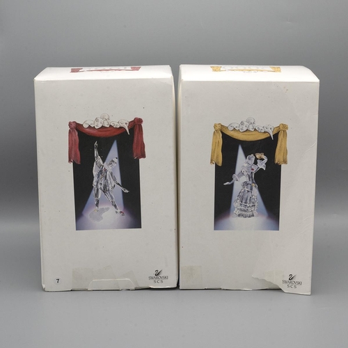 233 - Swarovski Annual Editions 1999 and 2000: 'Masquerade' Pierot and Columbine. Both boxed. (2)