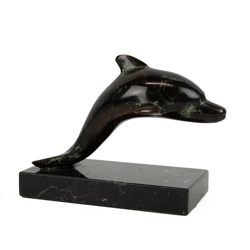 255 - Jill Cowie Sanders (b.1930, British), after, 'Dolfin Pequeno' a limited edition (16/100) patinated b... 