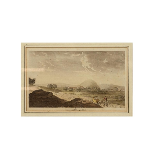 269 - Local Interest Robertson 1792 (attrib) hand coloured engraving of Silbury Hill, framed and glazed, p... 