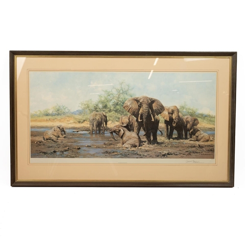 290 - After David Shepherd - 'Elephant Heaven' a limited edition (728/850) signed print, framed and glazed... 