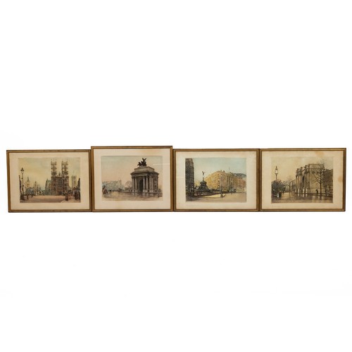 298 - Collection of 5 x London Museum Society prints of London landmarks, all framed and glazed 52cm x 38c... 