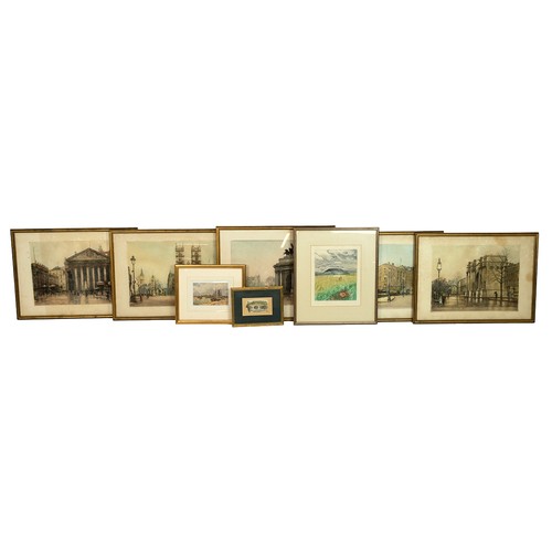 298 - Collection of 5 x London Museum Society prints of London landmarks, all framed and glazed 52cm x 38c... 