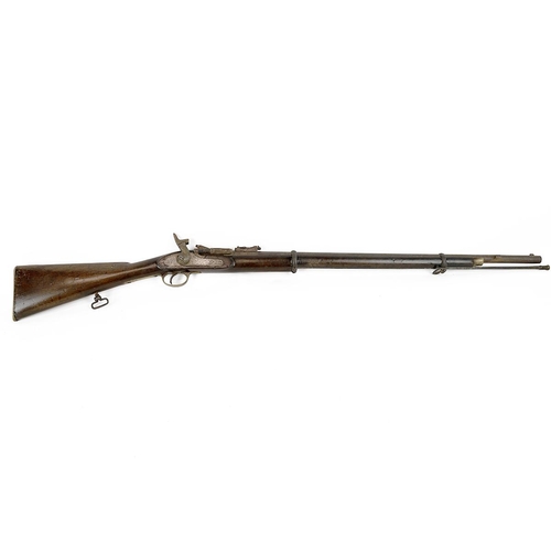 347 - 1880 Snider Tower musket rifle with ram rod and rising sight and powder chamber, hallmarked with the... 