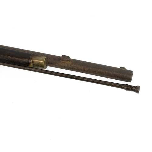 347 - 1880 Snider Tower musket rifle with ram rod and rising sight and powder chamber, hallmarked with the... 