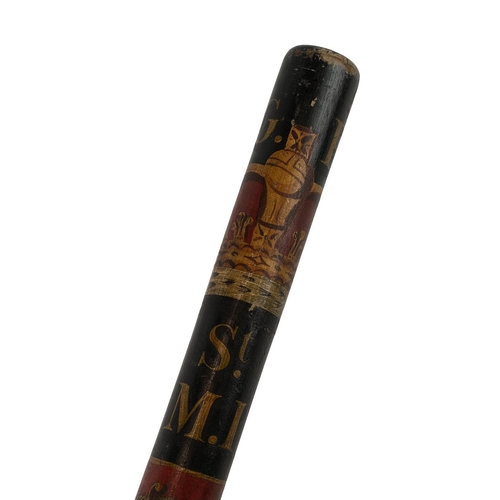 353 - Early 19th century Essex Constabulary truncheon c1820s, hand painted with G IV crown, 'St M.I.' and ... 