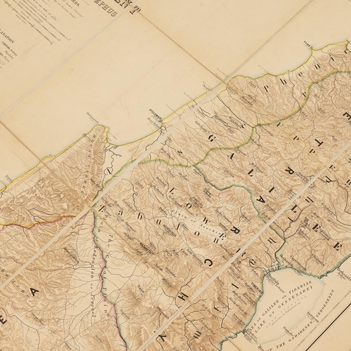 358 - Kitchener's Map of Western Palestine, circa Oct 1882. Title states: 'Map of Western Palestine from s... 