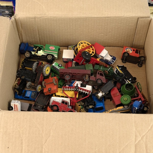 371 - An extensive collection of play worn die cast vehicles in a box. To include 44 boxed 'Days Gone' veh... 