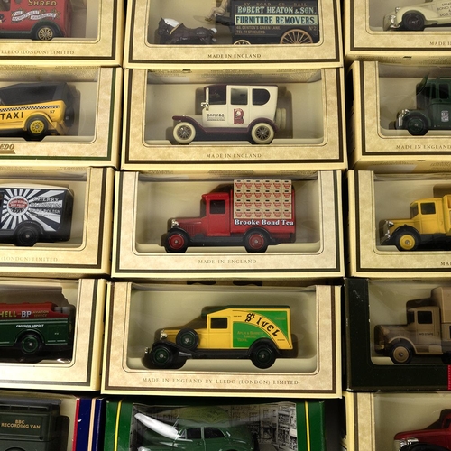 371 - An extensive collection of play worn die cast vehicles in a box. To include 44 boxed 'Days Gone' veh... 