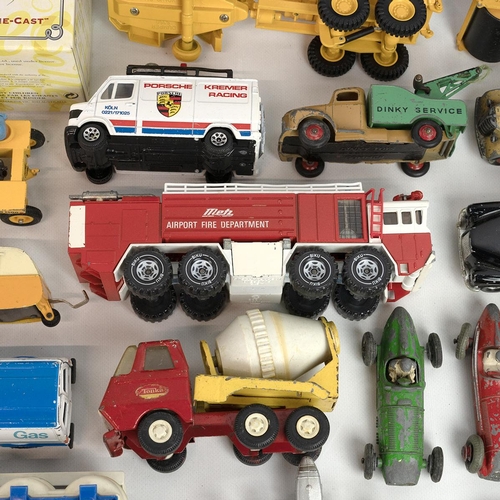 371 - An extensive collection of play worn die cast vehicles in a box. To include 44 boxed 'Days Gone' veh... 