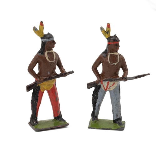 374 - Britain's Toy Soldiers - a collection to include thirteen Native Americans, six African warriors and... 