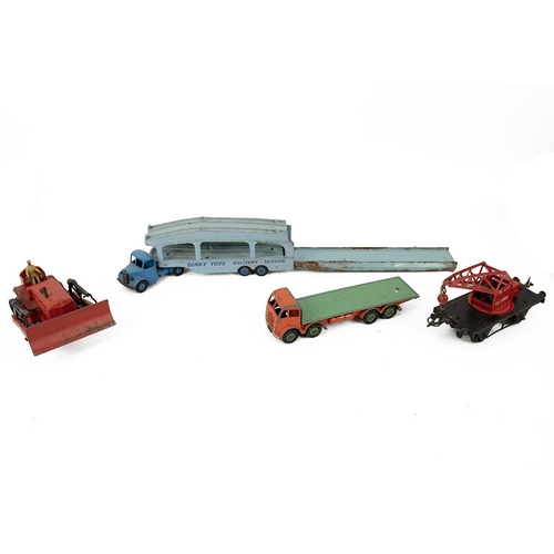 378 - Dinky Toys- Boxed Foden flat truck 902; Delivery Service Truck and ramp, base of box only; Blaw Knox... 