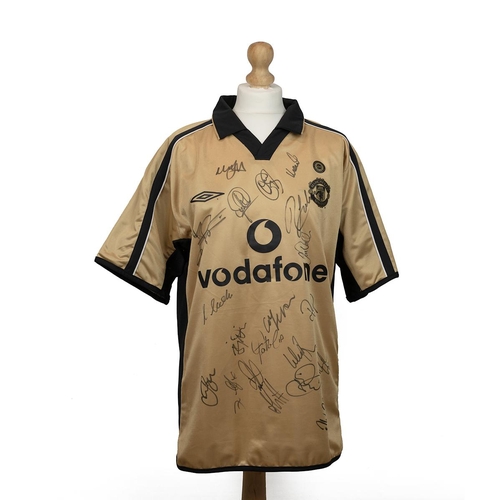 399 - Replica Manchester United Centenary 1902-2002 shirt signed by 20 Manchester United legends including... 