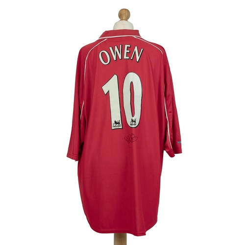 400 - Liverpool football club, signed Michael Owen signed shirt.