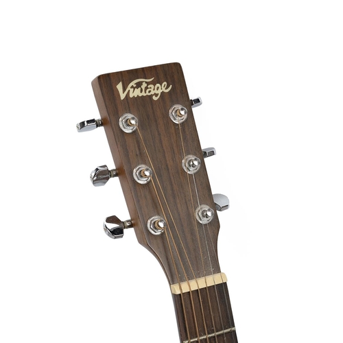 414 - John Hornby Skewes JHS Vintage V400MH 6 string acoustic guitar in mahogany, together with zipped cas... 