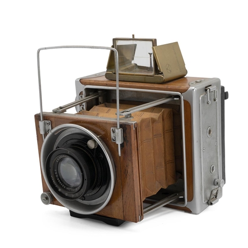 453 - Scarce Ernemann Tropen Klapp wooden body plate camera with CP Goerz lens. Very unusual to be finishe... 