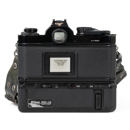 454 - Nikon FM2 Camera body with motor drive and Nikon lens series E 50mm, extra lenses Tamron 35-80mm, Ta... 