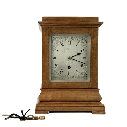 503 - Charles Frodsham, Clockmaker to the Queen, 8 day fusee movement library clock in hardwood case with ... 