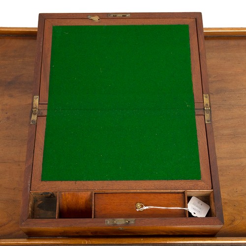 520 - Georgian mahogany wash stand, mahogany butler's tray and an Edwardian writing slope. (3)