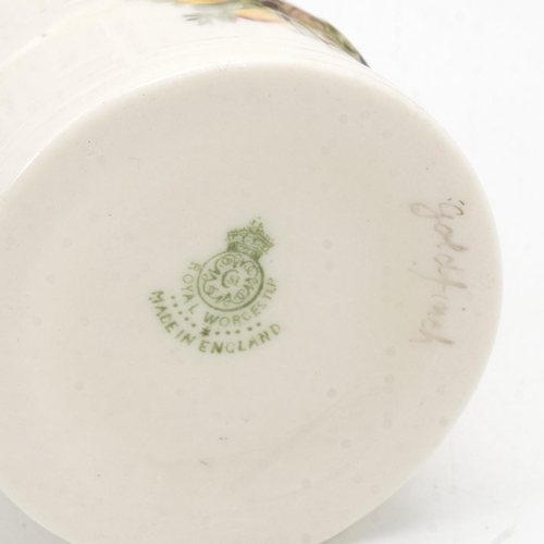 181 - William Powell for Royal Worcester - two cream jugs one hand painted with a Kingfisher (date cipher ... 