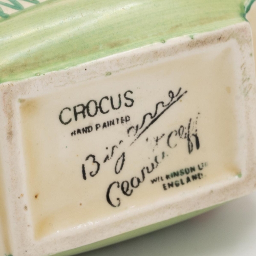 188 - Clarice Cliff for Wilkinson Bizarre series Spring Crocus pattern cream jug and sugar bowl. Height - ... 