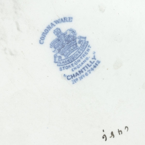 191 - Corona Ware 'Chantilly' pattern part dinner service, early 20th century registered design number 674... 