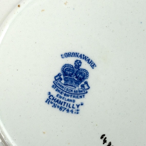 191 - Corona Ware 'Chantilly' pattern part dinner service, early 20th century registered design number 674... 