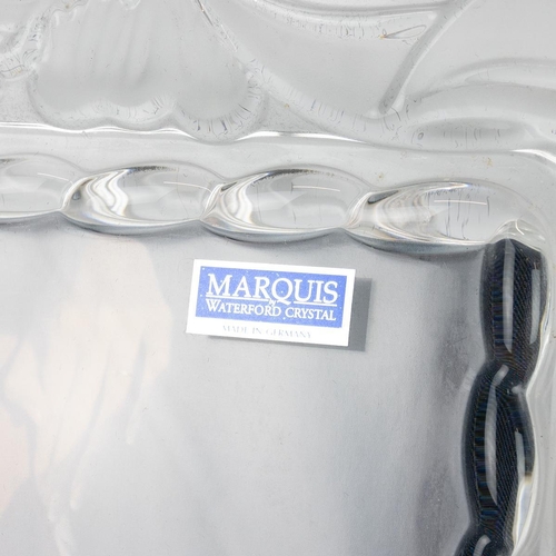 198 - Waterford lead crystal frames x 2. Larger W 30cm, H 35cm; Smaller W 18cm, 23cm. (2)