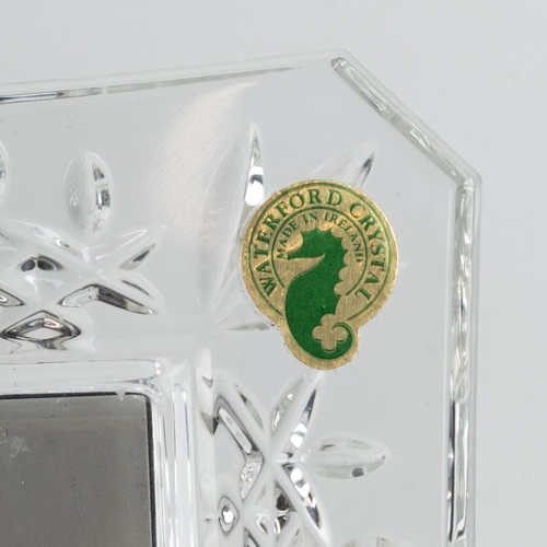 198 - Waterford lead crystal frames x 2. Larger W 30cm, H 35cm; Smaller W 18cm, 23cm. (2)