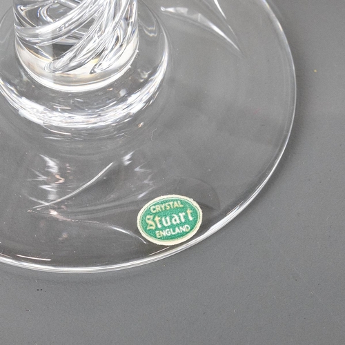 199 - The York Minster etched Stuart glass goblet 1972 (with paperwork) together with crystal and cut glas... 