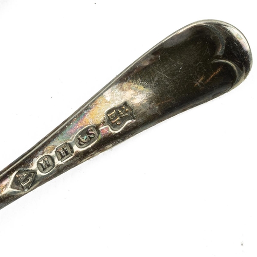 204 - Six silver teaspoons hallmarked London 1899 and two sugar nips including a pair of Norwegian enamell... 