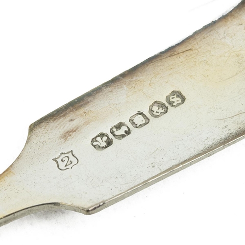 204 - Six silver teaspoons hallmarked London 1899 and two sugar nips including a pair of Norwegian enamell... 