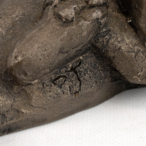 211 - Paul Jenkins for Frith Sculptures - three resin cast cat figurines, together with two carved wood ca... 