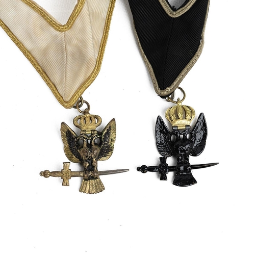 215 - Collection of Masonic regalia. Including Rose Croix 31st and 18th Degree collars, smaller collars, t... 