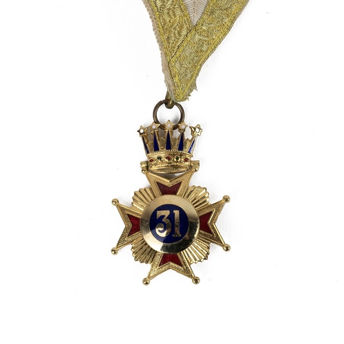 215 - Collection of Masonic regalia. Including Rose Croix 31st and 18th Degree collars, smaller collars, t... 