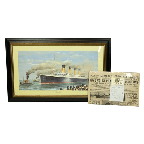 227 - Titanic signed print, 