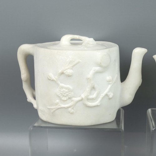 234 - Oriental late 19th/early 20th century soapstone tea services to include teapot, milk jug, sugar bowl... 