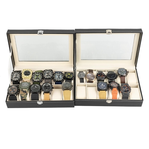 10 - Collection of gent's quartz wristwatches including: 2 x Casio G-SHOCK, Aviator, KDS, Michael Kors, B... 