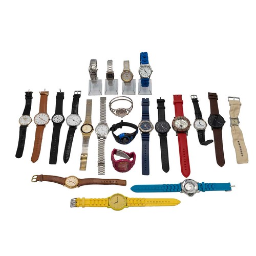 16 - Quantity of mixed branded and non branded quartz watches including: Nike, Jaxis, LS, Falcon, Mild Se... 