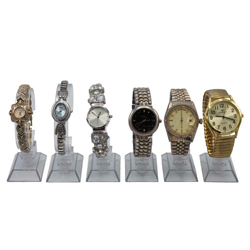 17 - Quantity of mixed quartz watches. Including: Rossi Valentino, Citron, Solina, Guillaume, Titan, L'et... 