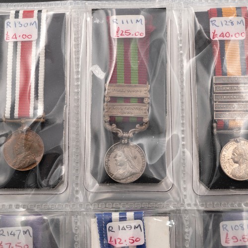 56 - Collection of military and civil miniature medals. Including OBE, Queens South Africa Medal with 4 c... 