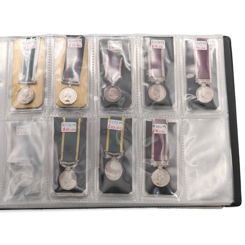 56 - Collection of military and civil miniature medals. Including OBE, Queens South Africa Medal with 4 c... 