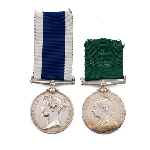 59 - Victoria Long Service and Good Conduct medal awarded to Chas. Griffin. Comd Boatn, H M Coast Guard; ... 